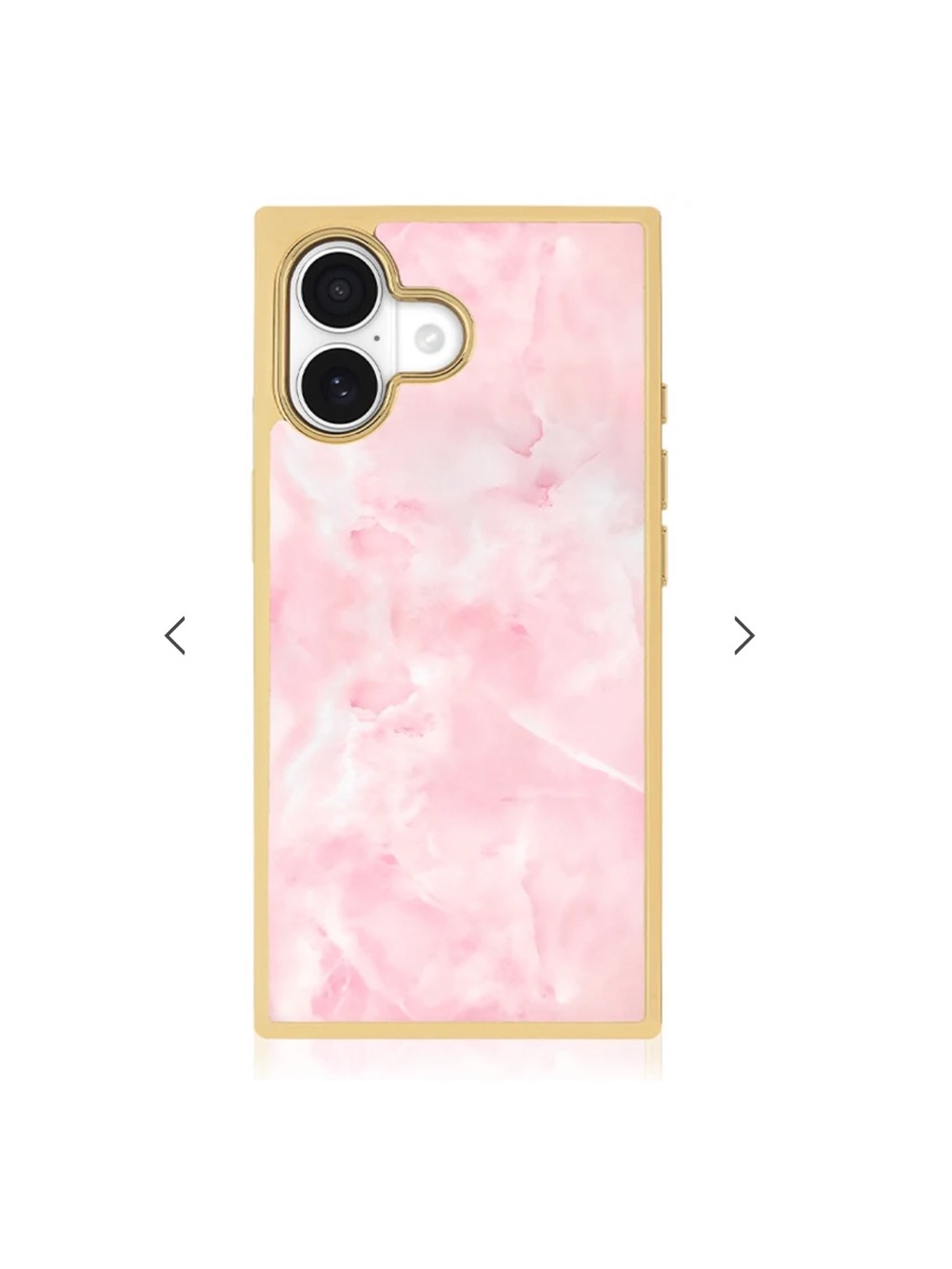 FLAUNT Elite Collection - SQUARE® Gilded Faux Rose Quartz iPhone 17 Case